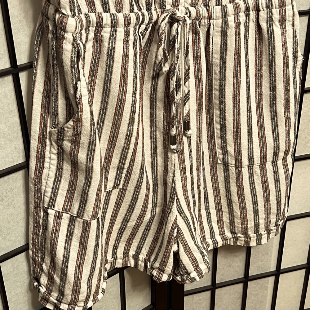 Kelly Renee Linen-Blend Striped Sleeveless Romper - Picture 4 of 9